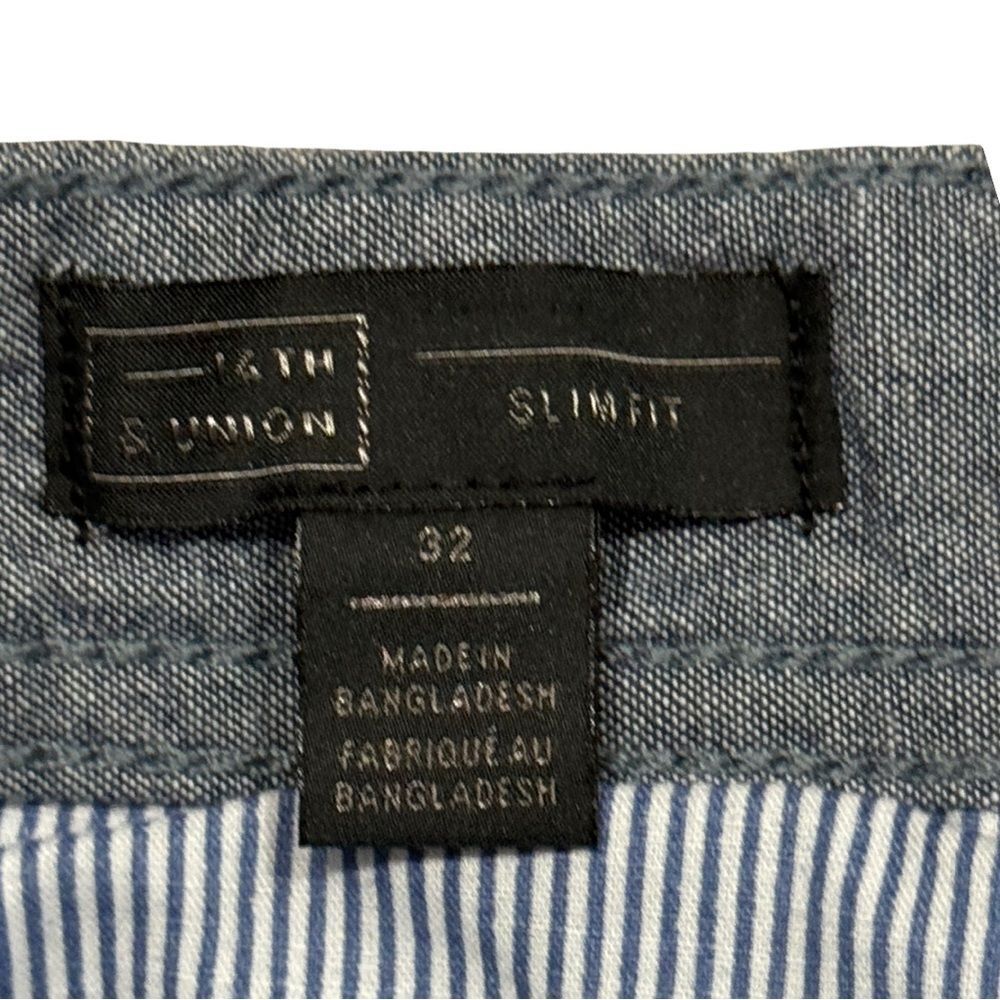 14th & Union Nordstrom Rack Men’s Cotton Chambray Slim Fit Shorts Size 32 NWT - Picture 3 of 7